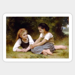 The Nut Gatherers - William Adolphe Bouguereau Sticker